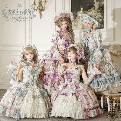Twin Bears Antique Gemstone Fragrance JSK OP and Sets(1st Pre-Order/2 Colours/Full Payment Without Shipping)
